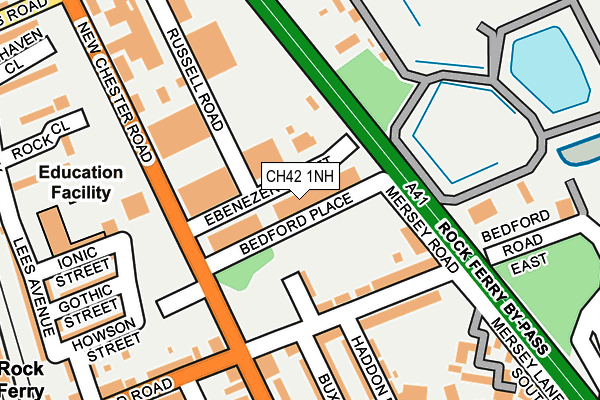 CH42 1NH map - OS OpenMap – Local (Ordnance Survey) CH42 1NH map - OS OpenMap – Local (Ordnance Survey)