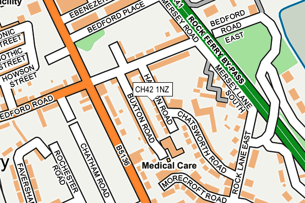 CH42 1NZ map - OS OpenMap – Local (Ordnance Survey) CH42 1NZ map - OS OpenMap – Local (Ordnance Survey)