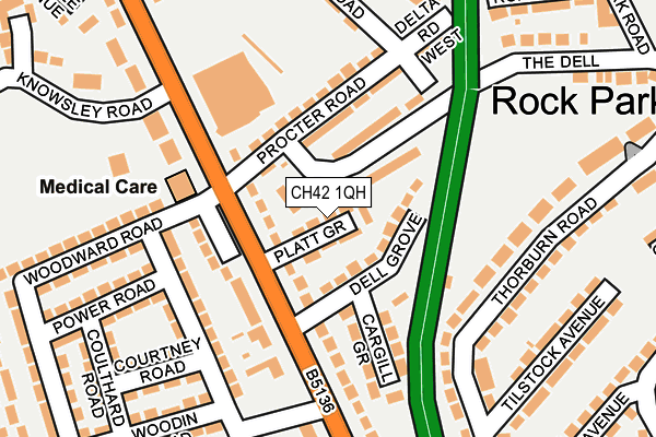 CH42 1QH map - OS OpenMap – Local (Ordnance Survey) CH42 1QH map - OS OpenMap – Local (Ordnance Survey)