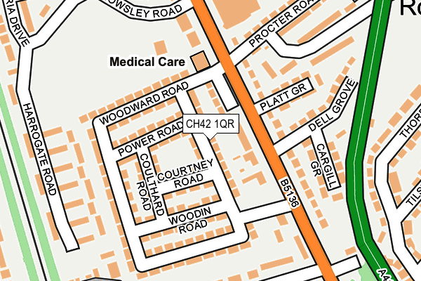 CH42 1QR map - OS OpenMap – Local (Ordnance Survey) CH42 1QR map - OS OpenMap – Local (Ordnance Survey)