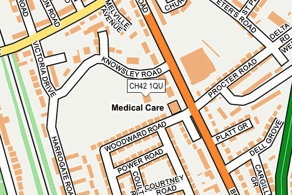 CH42 1QU map - OS OpenMap – Local (Ordnance Survey)
