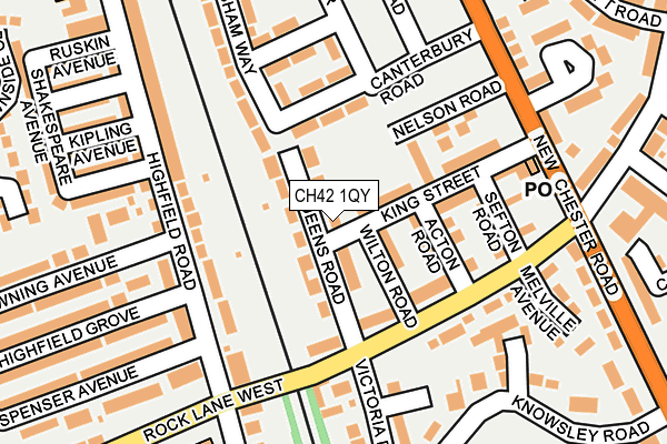 CH42 1QY map - OS OpenMap – Local (Ordnance Survey) CH42 1QY map - OS OpenMap – Local (Ordnance Survey)
