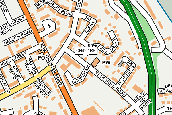 CH42 1RS map - OS OpenMap – Local (Ordnance Survey) CH42 1RS map - OS OpenMap – Local (Ordnance Survey)