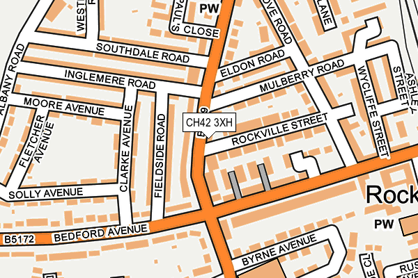 CH42 3XH map - OS OpenMap – Local (Ordnance Survey)