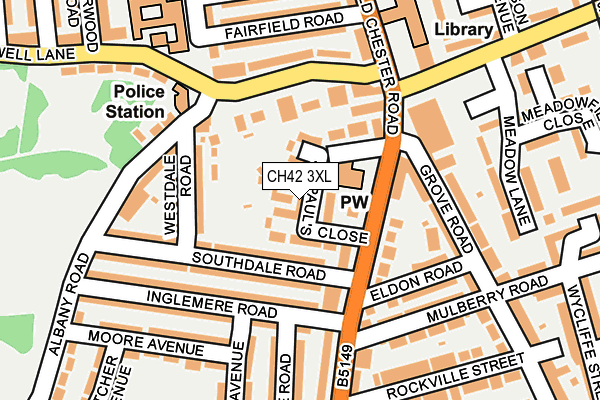 CH42 3XL map - OS OpenMap – Local (Ordnance Survey)