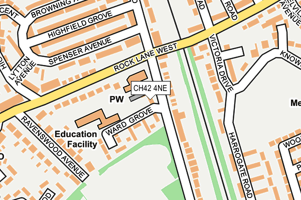 CH42 4NE map - OS OpenMap – Local (Ordnance Survey) CH42 4NE map - OS OpenMap – Local (Ordnance Survey)