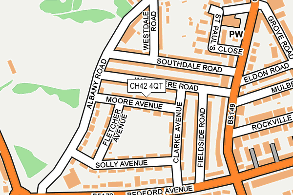 CH42 4QT map - OS OpenMap – Local (Ordnance Survey) CH42 4QT map - OS OpenMap – Local (Ordnance Survey)