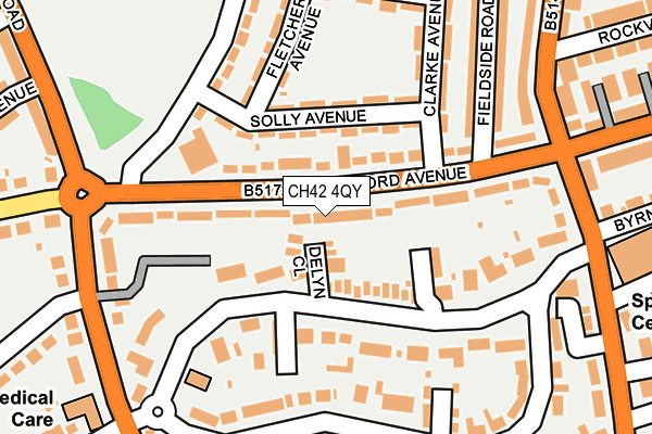 CH42 4QY map - OS OpenMap – Local (Ordnance Survey)