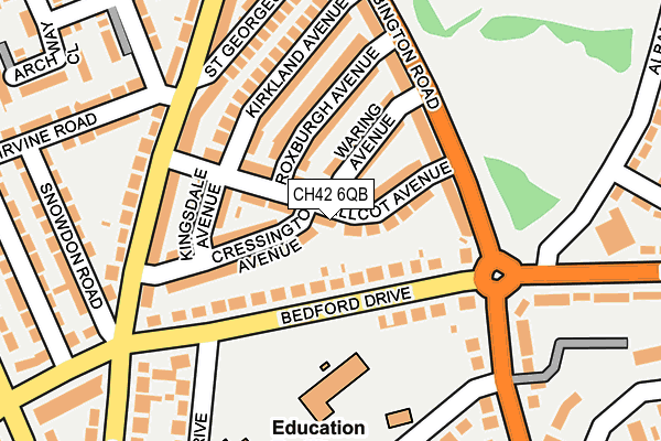 CH42 6QB map - OS OpenMap – Local (Ordnance Survey) CH42 6QB map - OS OpenMap – Local (Ordnance Survey)
