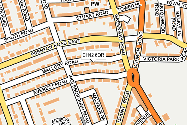 CH42 6QR map - OS OpenMap – Local (Ordnance Survey) CH42 6QR map - OS OpenMap – Local (Ordnance Survey)