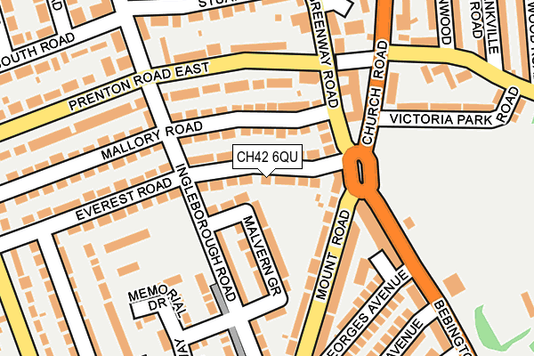 CH42 6QU map - OS OpenMap – Local (Ordnance Survey)