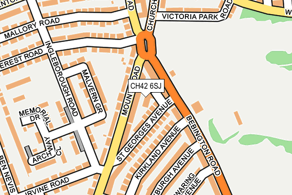 CH42 6SJ map - OS OpenMap – Local (Ordnance Survey) CH42 6SJ map - OS OpenMap – Local (Ordnance Survey)