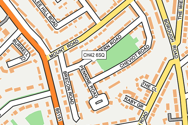 CH42 6SQ map - OS OpenMap – Local (Ordnance Survey) CH42 6SQ map - OS OpenMap – Local (Ordnance Survey)