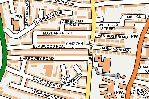 CH42 7HN map - OS OpenMap – Local (Ordnance Survey) CH42 7HN map - OS OpenMap – Local (Ordnance Survey)