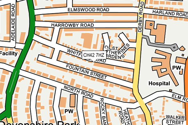 CH42 7HZ map - OS OpenMap – Local (Ordnance Survey)