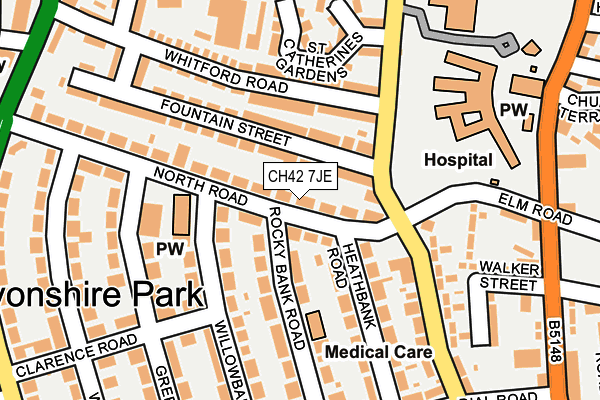 CH42 7JE map - OS OpenMap – Local (Ordnance Survey)