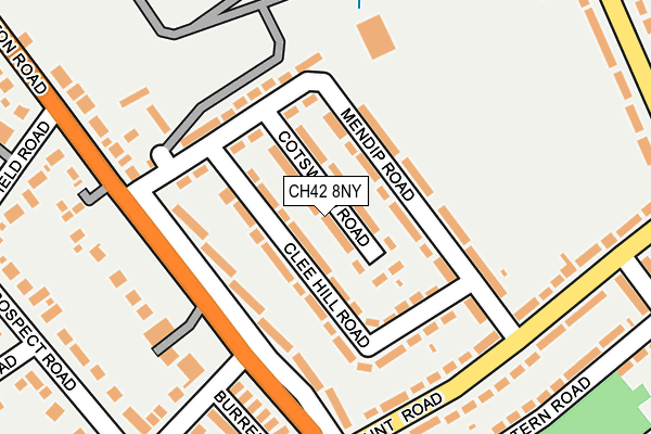 CH42 8NY map - OS OpenMap – Local (Ordnance Survey) CH42 8NY map - OS OpenMap – Local (Ordnance Survey)