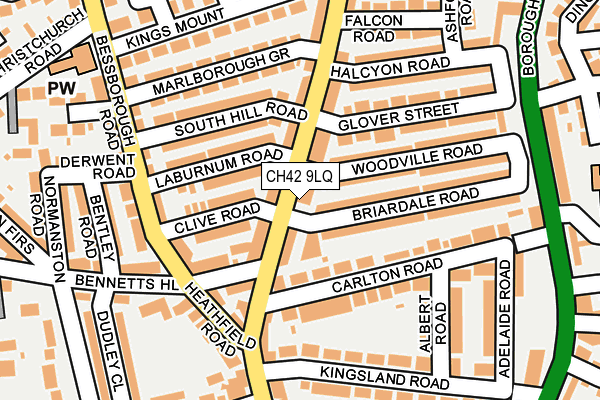 CH42 9LQ map - OS OpenMap – Local (Ordnance Survey) CH42 9LQ map - OS OpenMap – Local (Ordnance Survey)