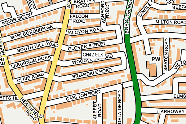 CH42 9LX map - OS OpenMap – Local (Ordnance Survey) CH42 9LX map - OS OpenMap – Local (Ordnance Survey)