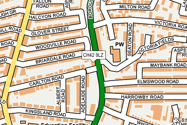 CH42 9LZ map - OS OpenMap – Local (Ordnance Survey) CH42 9LZ map - OS OpenMap – Local (Ordnance Survey)