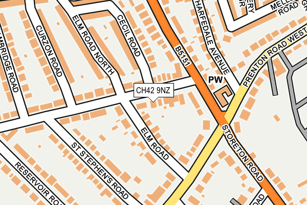 CH42 9NZ map - OS OpenMap – Local (Ordnance Survey) CH42 9NZ map - OS OpenMap – Local (Ordnance Survey)