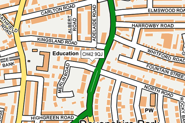 CH42 9QJ map - OS OpenMap – Local (Ordnance Survey) CH42 9QJ map - OS OpenMap – Local (Ordnance Survey)