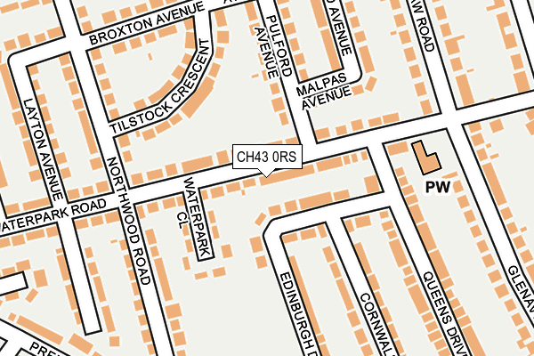CH43 0RS map - OS OpenMap – Local (Ordnance Survey) CH43 0RS map - OS OpenMap – Local (Ordnance Survey)