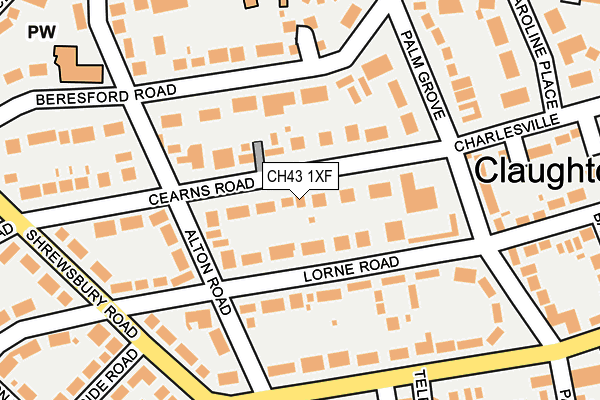 CH43 1XF map - OS OpenMap – Local (Ordnance Survey) CH43 1XF map - OS OpenMap – Local (Ordnance Survey)