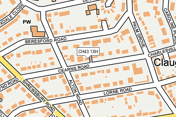 CH43 1XH map - OS OpenMap – Local (Ordnance Survey) CH43 1XH map - OS OpenMap – Local (Ordnance Survey)