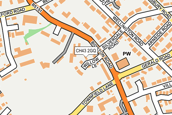 CH43 2GQ map - OS OpenMap – Local (Ordnance Survey) CH43 2GQ map - OS OpenMap – Local (Ordnance Survey)