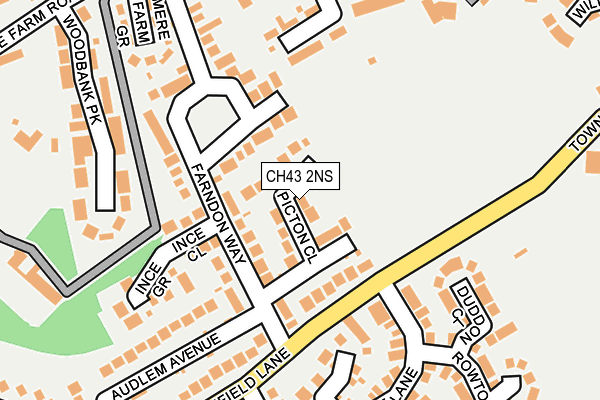CH43 2NS map - OS OpenMap – Local (Ordnance Survey) CH43 2NS map - OS OpenMap – Local (Ordnance Survey)
