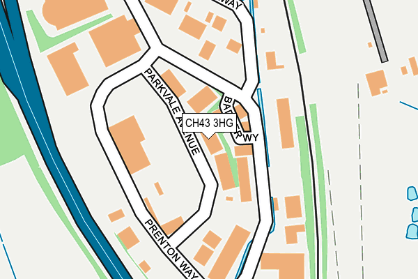 CH43 3HG map - OS OpenMap – Local (Ordnance Survey) CH43 3HG map - OS OpenMap – Local (Ordnance Survey)