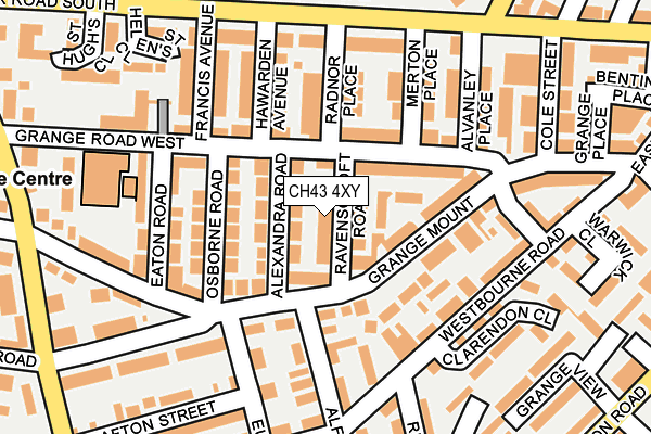 CH43 4XY map - OS OpenMap – Local (Ordnance Survey) CH43 4XY map - OS OpenMap – Local (Ordnance Survey)