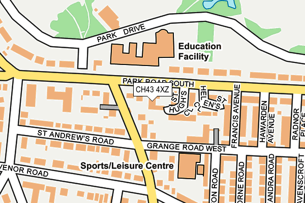 CH43 4XZ map - OS OpenMap – Local (Ordnance Survey) CH43 4XZ map - OS OpenMap – Local (Ordnance Survey)