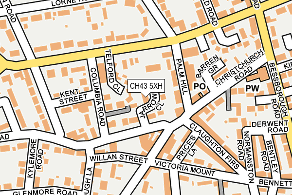 CH43 5XH map - OS OpenMap – Local (Ordnance Survey)