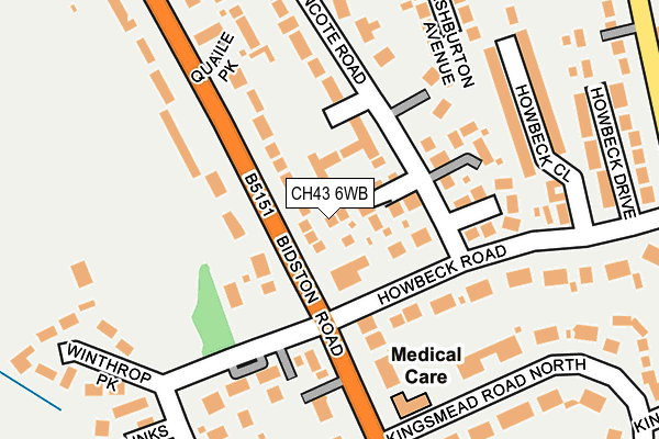 CH43 6WB map - OS OpenMap – Local (Ordnance Survey) CH43 6WB map - OS OpenMap – Local (Ordnance Survey)