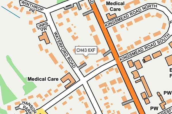 CH43 6XF map - OS OpenMap – Local (Ordnance Survey) CH43 6XF map - OS OpenMap – Local (Ordnance Survey)