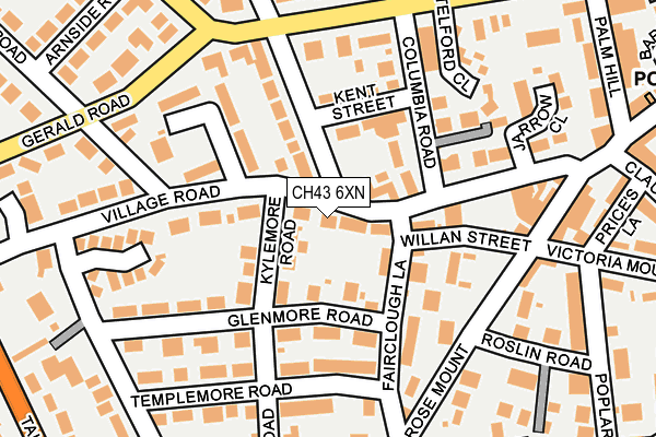 CH43 6XN map - OS OpenMap – Local (Ordnance Survey)