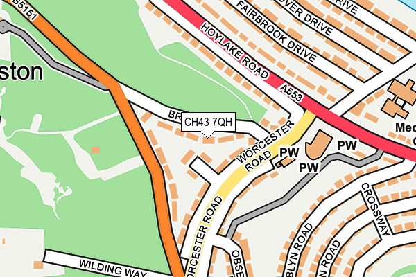 CH43 7QH map - OS OpenMap – Local (Ordnance Survey) CH43 7QH map - OS OpenMap – Local (Ordnance Survey)