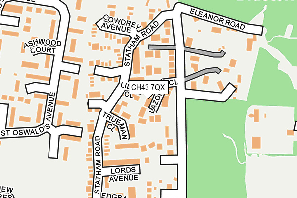CH43 7QX map - OS OpenMap – Local (Ordnance Survey) CH43 7QX map - OS OpenMap – Local (Ordnance Survey)