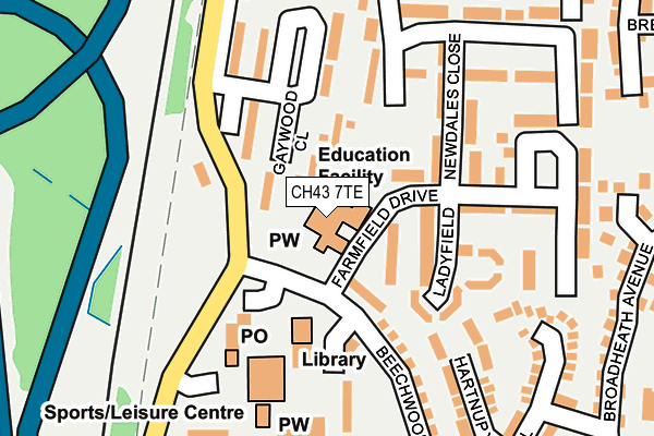 CH43 7TE map - OS OpenMap – Local (Ordnance Survey) CH43 7TE map - OS OpenMap – Local (Ordnance Survey)