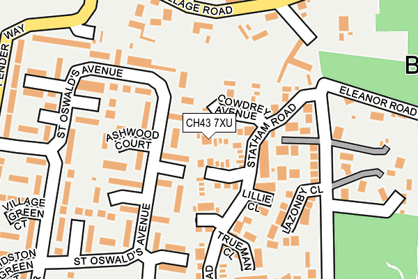CH43 7XU map - OS OpenMap – Local (Ordnance Survey) CH43 7XU map - OS OpenMap – Local (Ordnance Survey)