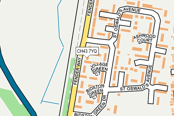 CH43 7YQ map - OS OpenMap – Local (Ordnance Survey) CH43 7YQ map - OS OpenMap – Local (Ordnance Survey)