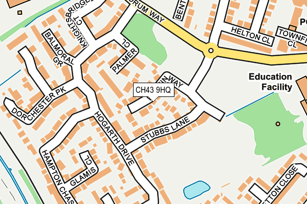 CH43 9HQ map - OS OpenMap – Local (Ordnance Survey) CH43 9HQ map - OS OpenMap – Local (Ordnance Survey)