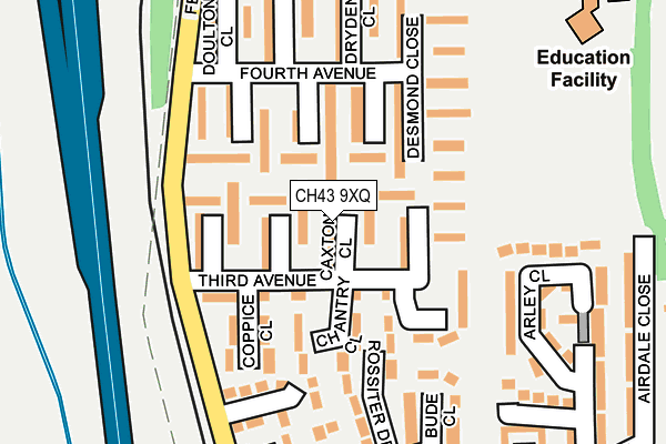 CH43 9XQ map - OS OpenMap – Local (Ordnance Survey) CH43 9XQ map - OS OpenMap – Local (Ordnance Survey)