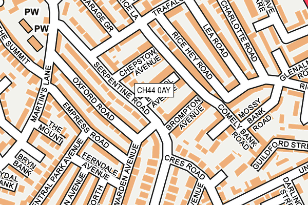 CH44 0AY map - OS OpenMap – Local (Ordnance Survey) CH44 0AY map - OS OpenMap – Local (Ordnance Survey)