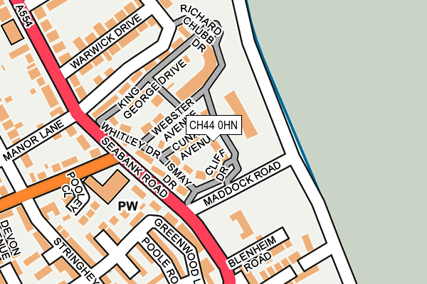 CH44 0HN map - OS OpenMap – Local (Ordnance Survey) CH44 0HN map - OS OpenMap – Local (Ordnance Survey)