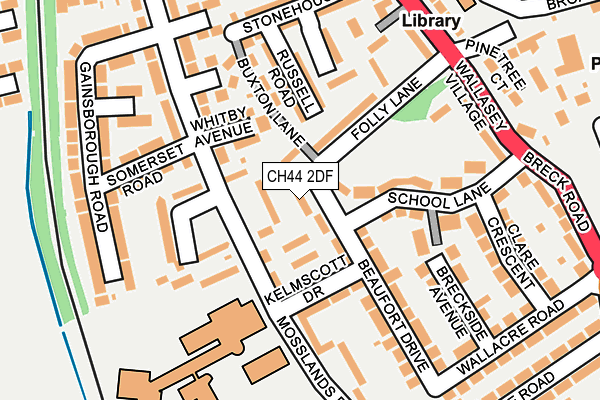 CH44 2DF map - OS OpenMap – Local (Ordnance Survey) CH44 2DF map - OS OpenMap – Local (Ordnance Survey)