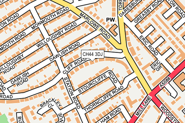 CH44 3DJ map - OS OpenMap – Local (Ordnance Survey) CH44 3DJ map - OS OpenMap – Local (Ordnance Survey)