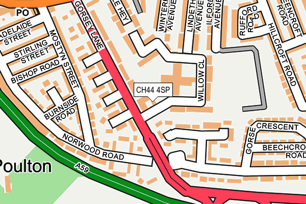 CH44 4SP map - OS OpenMap – Local (Ordnance Survey) CH44 4SP map - OS OpenMap – Local (Ordnance Survey)